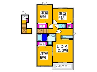 サンセットヒルズの物件間取画像